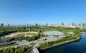 大阪城公園の芝生画像